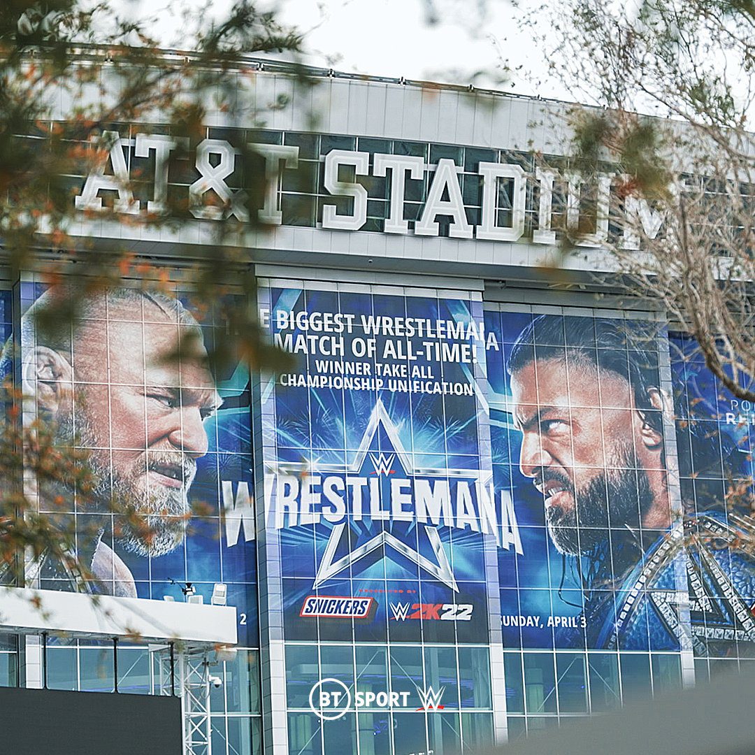 WrestleMania 38 AT&T Stadium WWE Advertising - 2