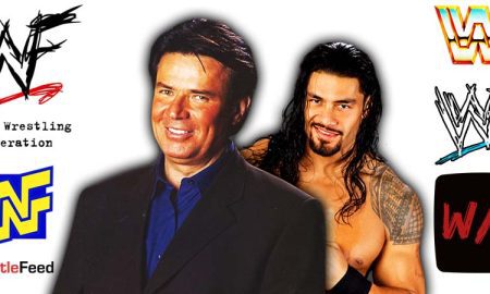 Eric Bischoff + Roman Reigns Article Pic WrestleFeed App