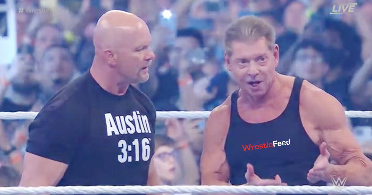 Stone Cold Steve Austin Vince McMahon WrestleMania 38 WrestleFeed App