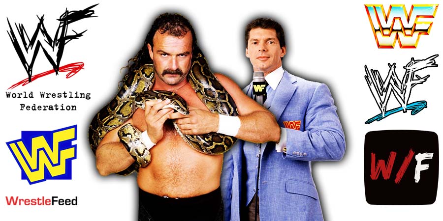Jake The Snake Roberts & Vince McMahon WWF Article Pic WrestleFeed App