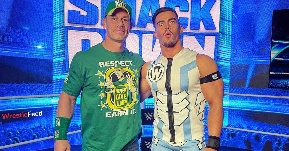 John Cena Austin Theory WWE SmackDown Backstage July 2021 WrestleFeed App