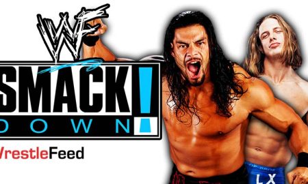 Roman Reigns defeats Riddle on SmackDown WrestleFeed App