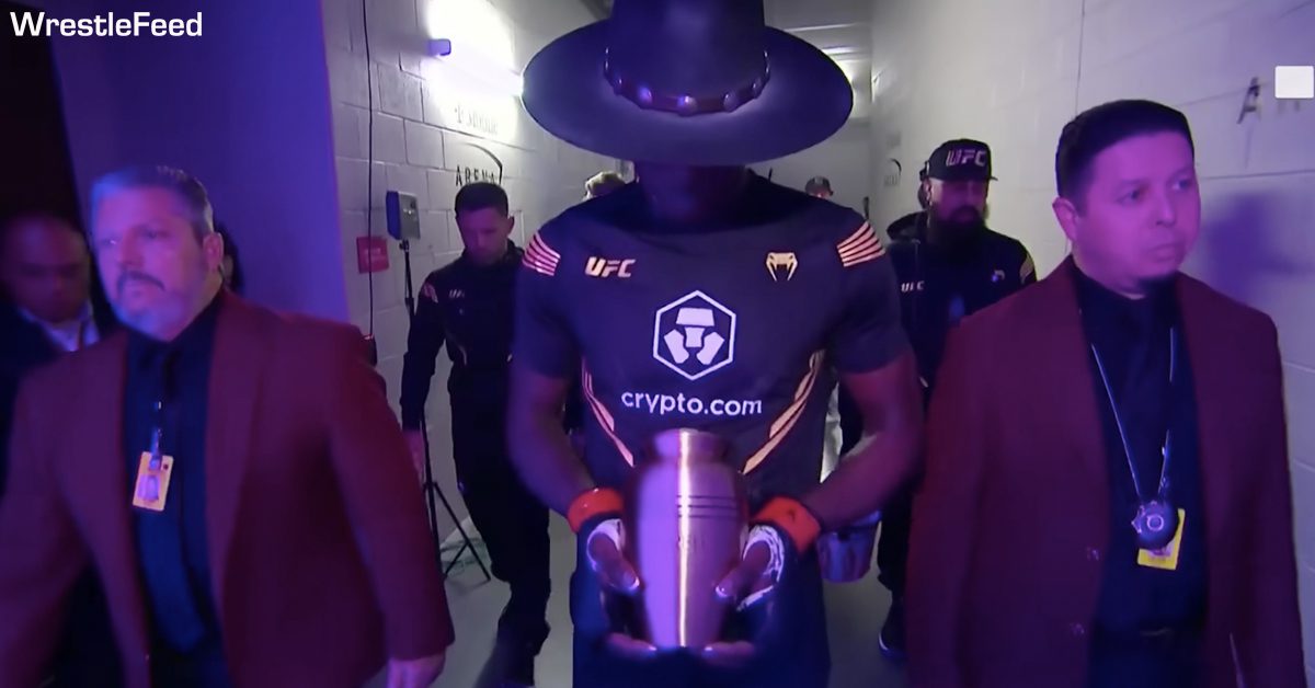 Israel Adesanya as The Undertaker UFC 276 Entrance WrestleFeed App