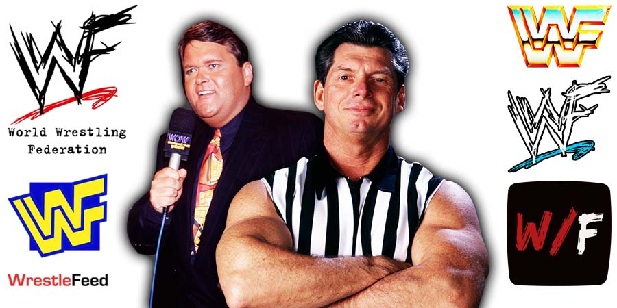 Jim Ross & Vince McMahon WCW WWF Article Pic WrestleFeed App