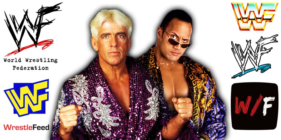 Ric Flair & The Rock WCW WWF Article Pic WrestleFeed App