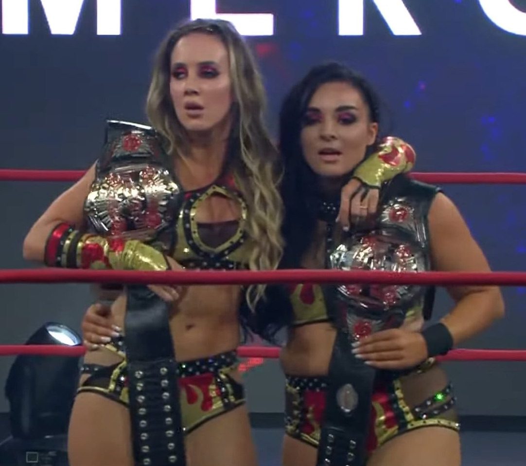 Chelsea Green Deonna Purrazzo Win IMPACT Wrestling Knockouts World Tag Team Championship Emergence 2022 PPV Pre-Show