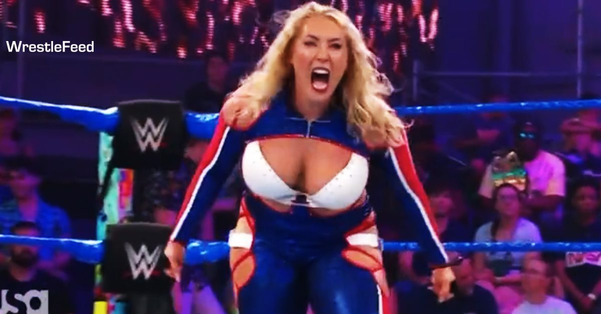 Nikkita Lyons Big Boobs Tits Breasts Angry Face WWE NXT August 9 2022 WrestleFeed App