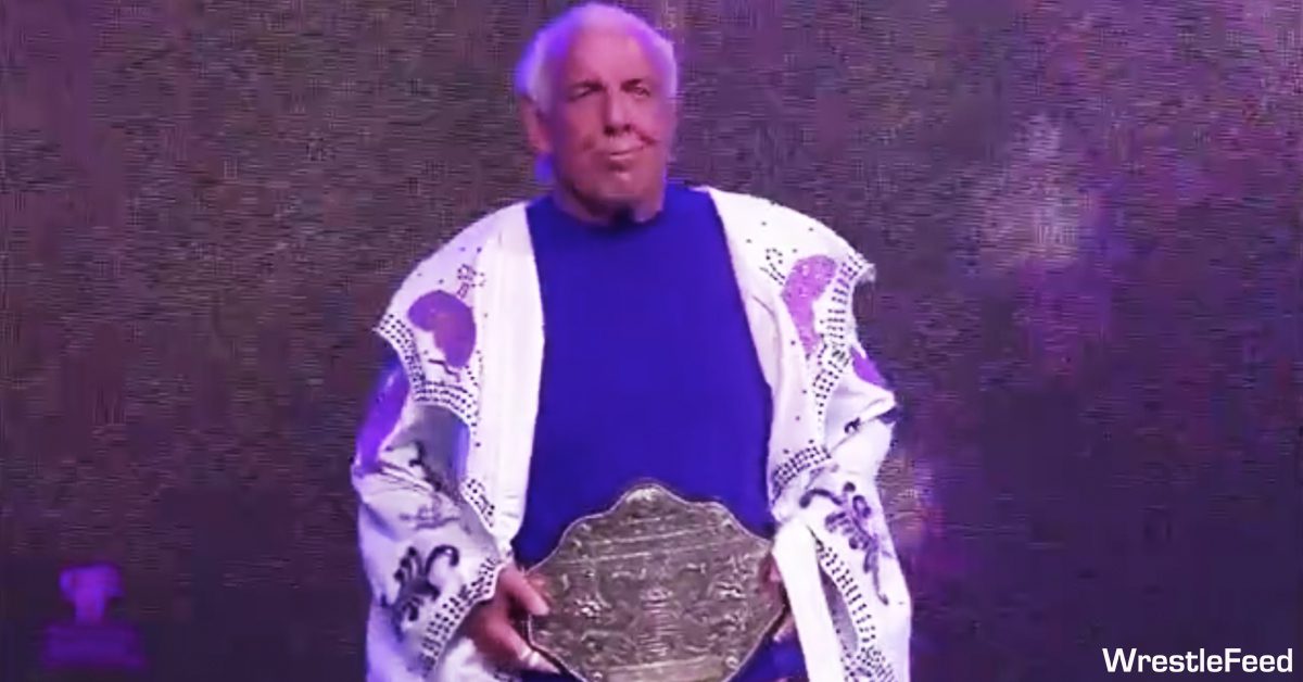 Ric Flair Last Match Big Gold Belt World Heavyweight Championship WCW NWA Entrance WrestleFeed App