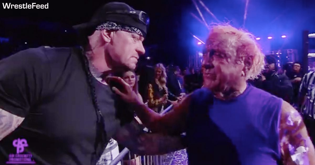 The Undertaker shows respect to Ric Flair last match WrestleFeed App