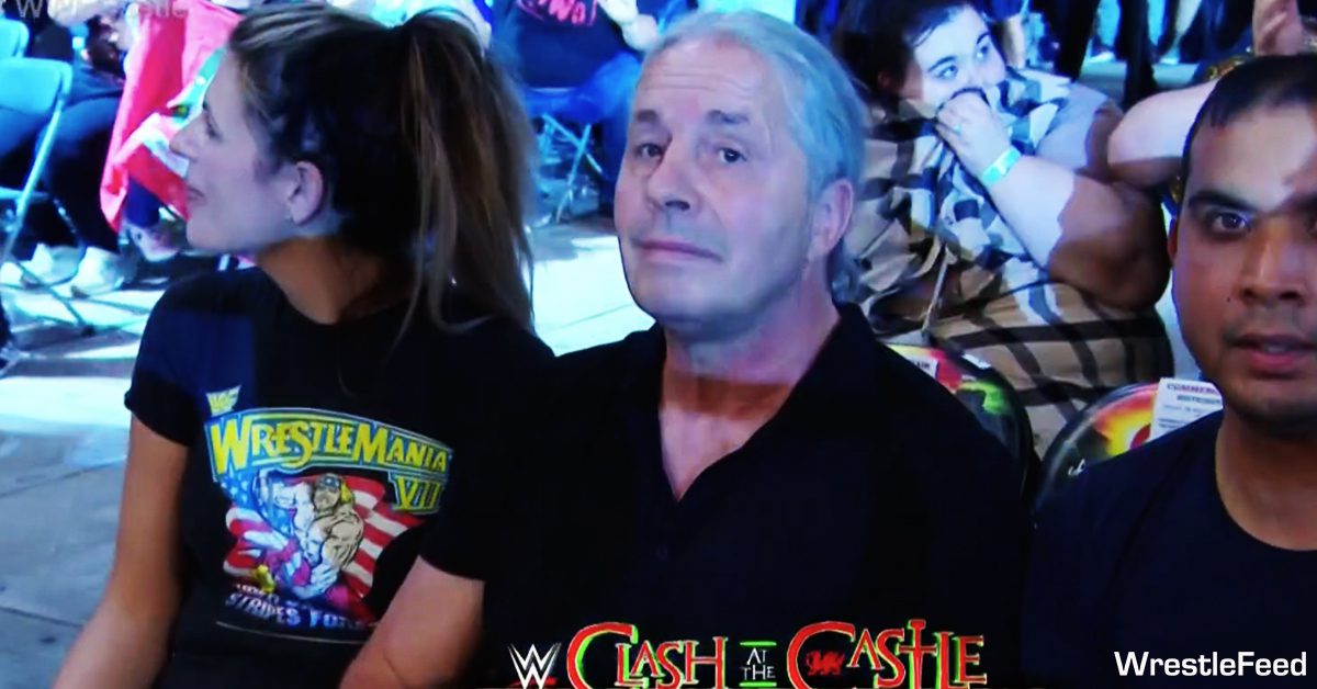 Bret Hart at WWE Clash At The Castle 2022 WrestleFeed App
