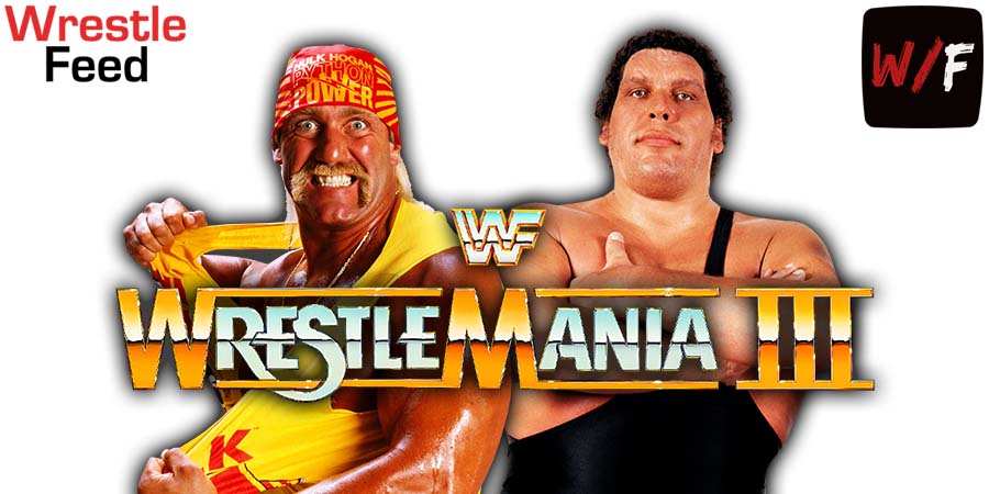 Hulk Hogan Vs Andre The Giant WrestleMania 3 PPV WWF Article Pic WrestleFeed App