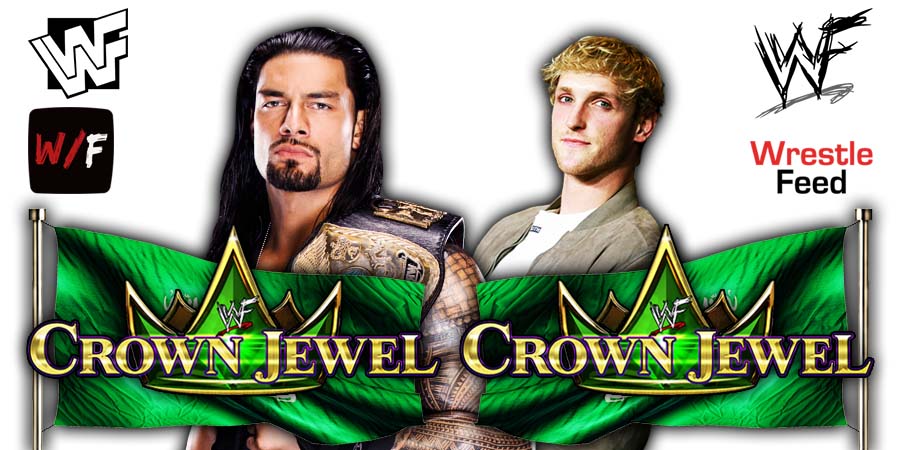 Roman Reigns vs Logan Paul Crown Jewel WrestleFeed App
