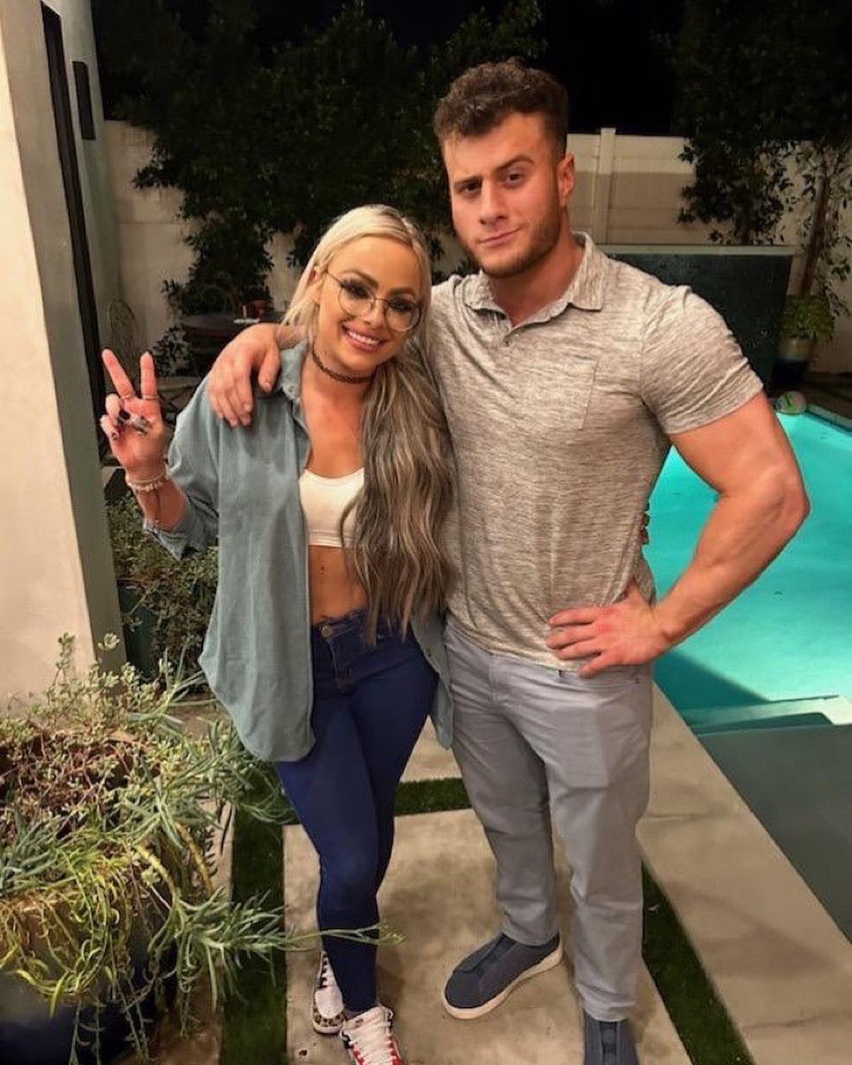 WWE SmackDown Women's Champion Liv Morgan with AEW Star MJF - 1