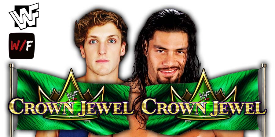 Logan Paul vs Roman Reigns WWE Crown Jewel WrestleFeed App