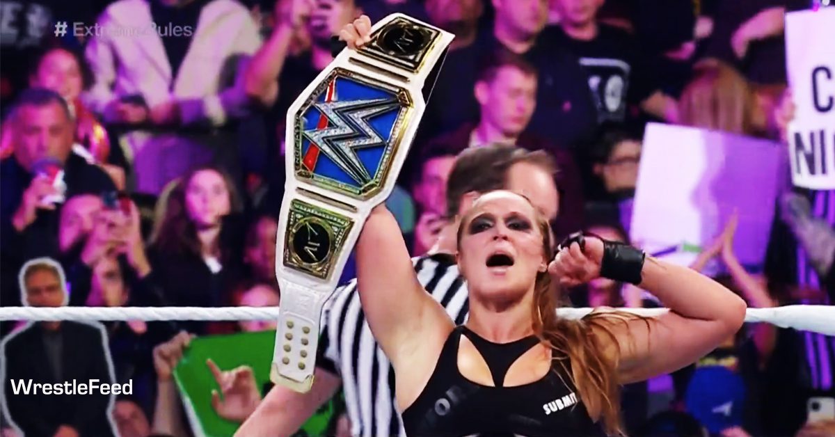 Ronda Rousey wins SmackDown Women's Championship at WWE Extreme Rules 2022 WrestleFeed App