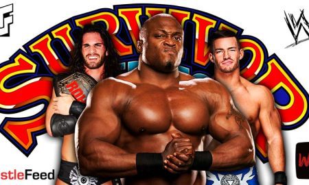Austin Theory defeats Seth Rollins Bobby Lashley WWE Survivor Series 2022 WrestleFeed App