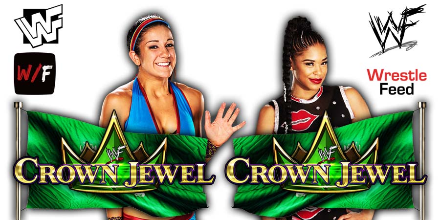 Bianca Belair defeats Bayley WWE Crown Jewel 2022 PPV WrestleFeed App