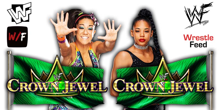 Bianca Belair defeats Bayley WWE Crown Jewel 2022 WrestleFeed App