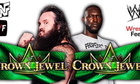 Braun Strowman defeats Omos WWE Crown Jewel 2022 WrestleFeed App