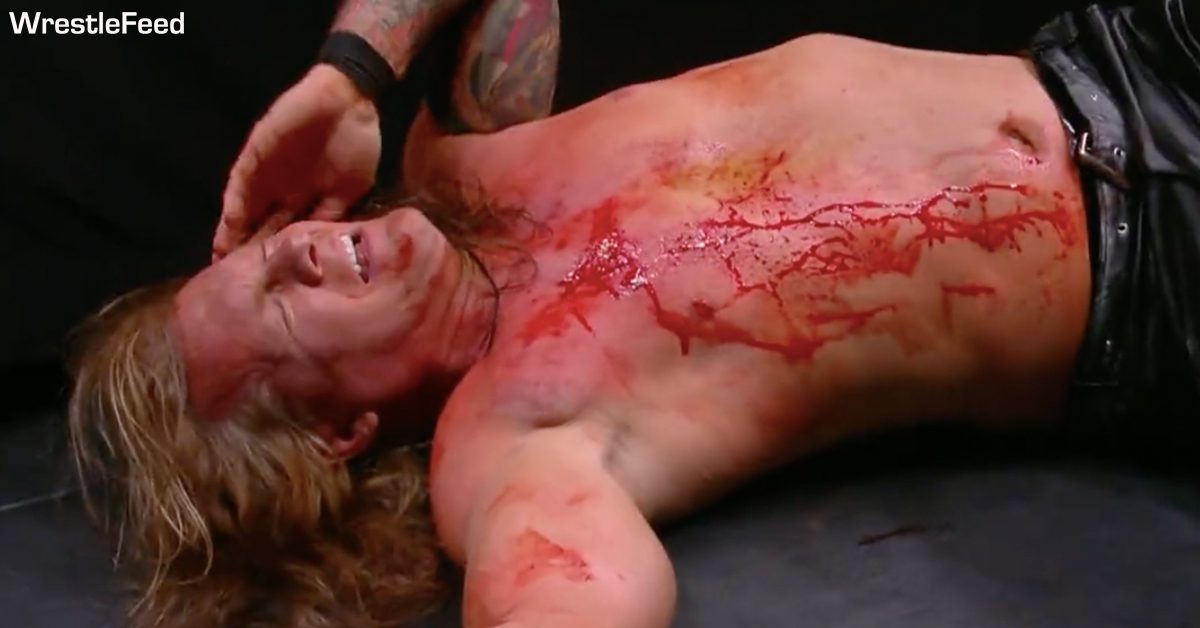 Chris Jericho Bleeding From Chest Busted Open Blood AEW Dynamite November 23 2022 WrestleFeed App