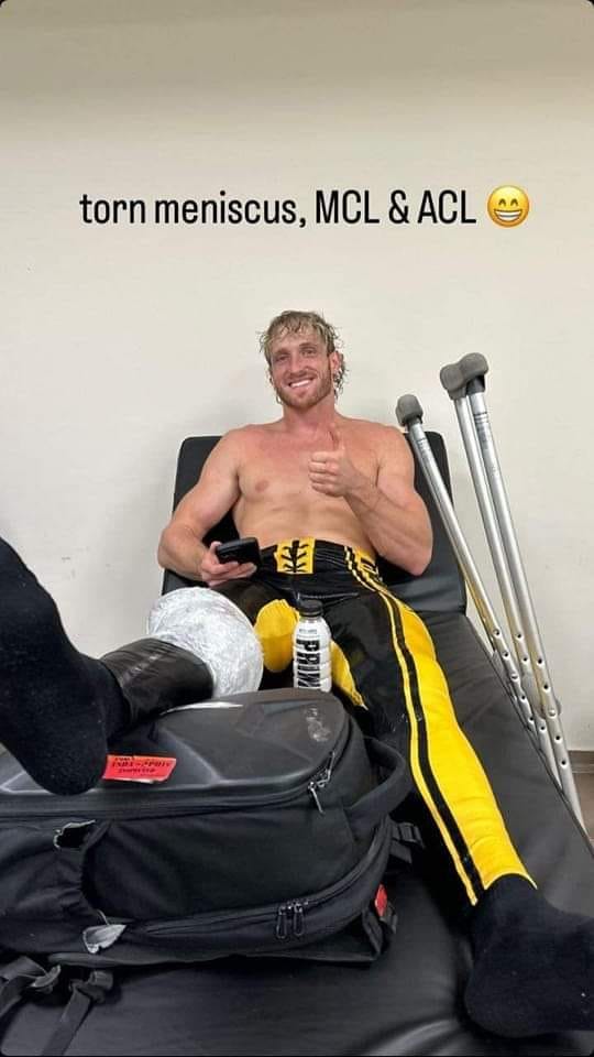 Logan Paul Injury Torn Meniscus MCL ACL WWE Crown Jewel 2022