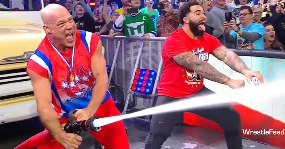 Kurt Angle Gable Steveson Milk Bath WWE SmackDown December 9 2022 WrestleFeed App