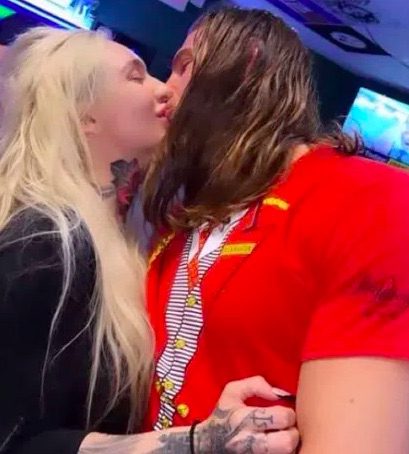 Matt Riddle kissing making out with new girlfriend Adult Movie Star Misha Montana