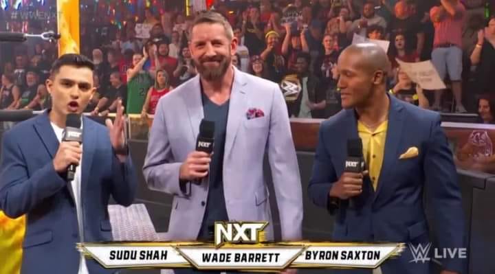 Sudu Shah Wade Barrett Byron Saxton WWE NXT Commentators