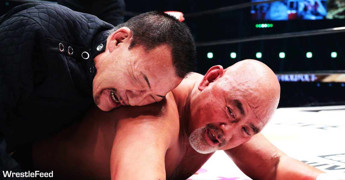 Masahiro Chono Keiji Muto Retire Together February 2023 WrestleFeed App