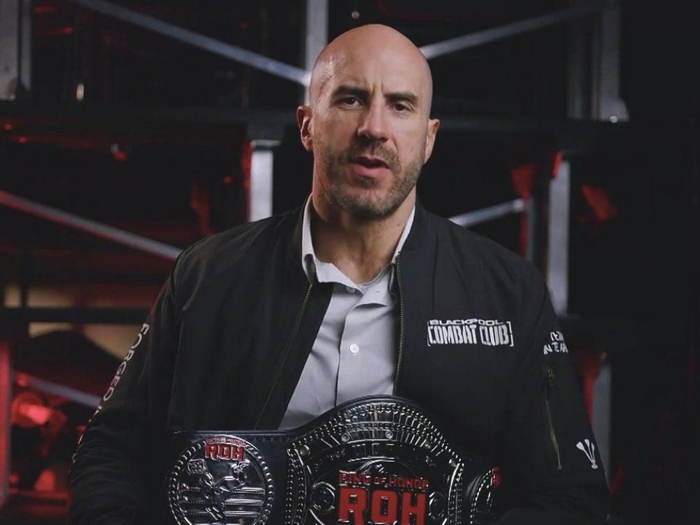 Cesaro Claudio Castagnoli Debuts New ROH World Championship Title Belt Before Supercard Of Honor 2023 March 30