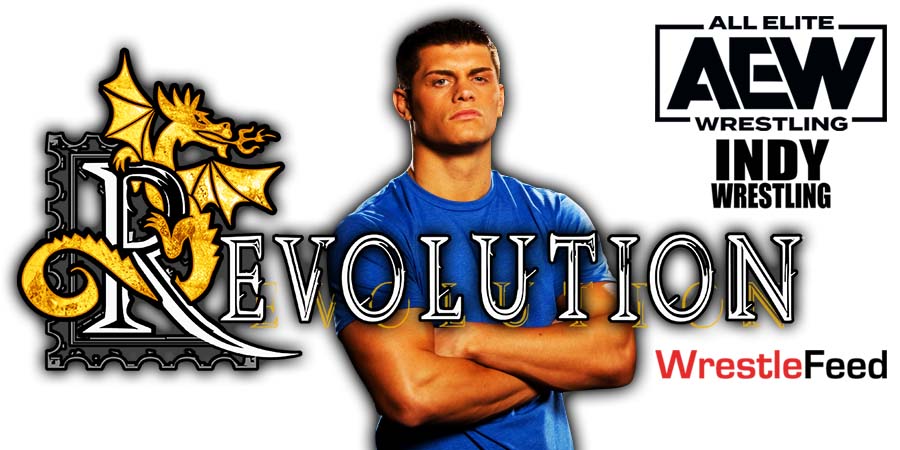 Cody Rhodes AEW Revolution WrestleFeed App