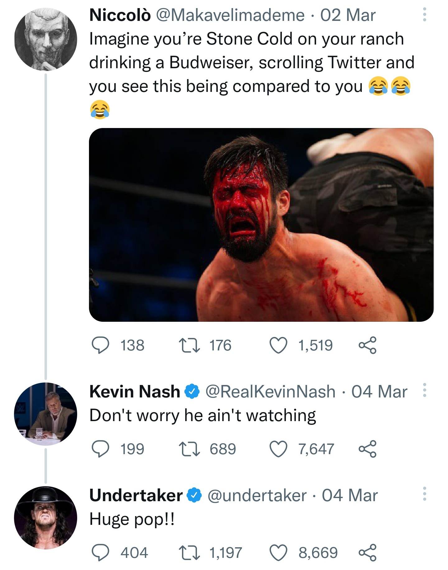 Kevin Nash Stone Cold Steve Austin The Undertaker Don't Watch AEW