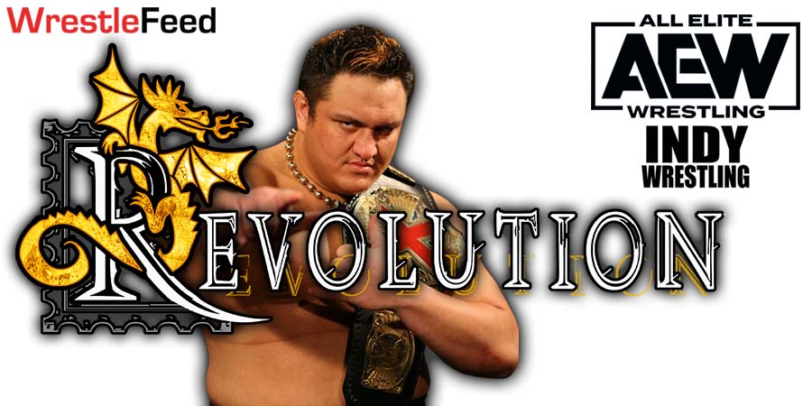 Samoa Joe Champion AEW Revolution 2023 WrestleFeed App