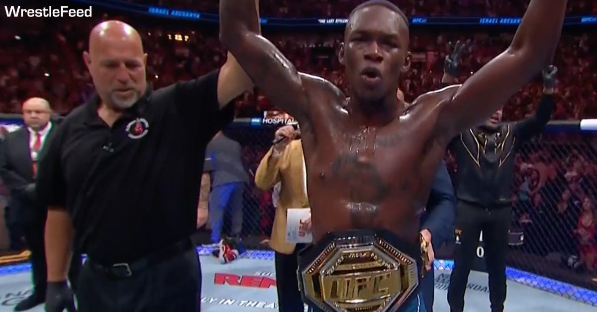 Israel Adesanya wins back the UFC Middleweight Championship UFC 287 WrestleFeed App