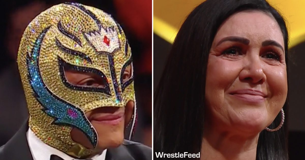 Rey Mysterio Wife Angie Emotional Moment WWE Hall Of Fame 2023 WrestleFeed App