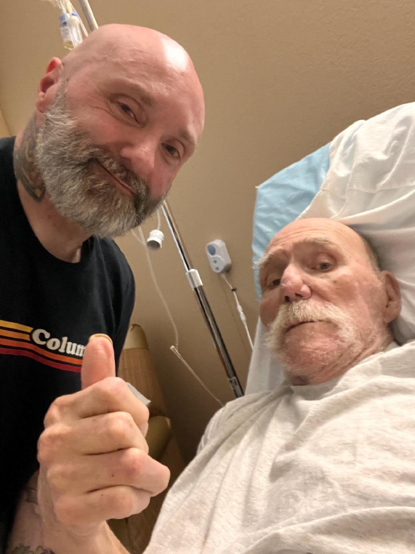Superstar Billy Graham with his son Joe April 2023