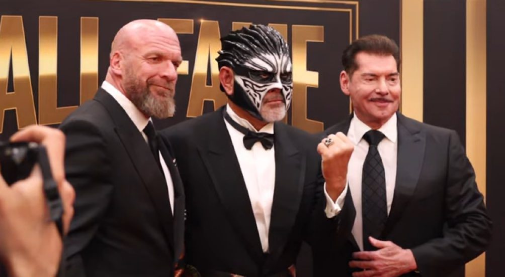 Triple H Great Muta Vince McMahon New Look Mustache WWE Hall Of Fame 2023