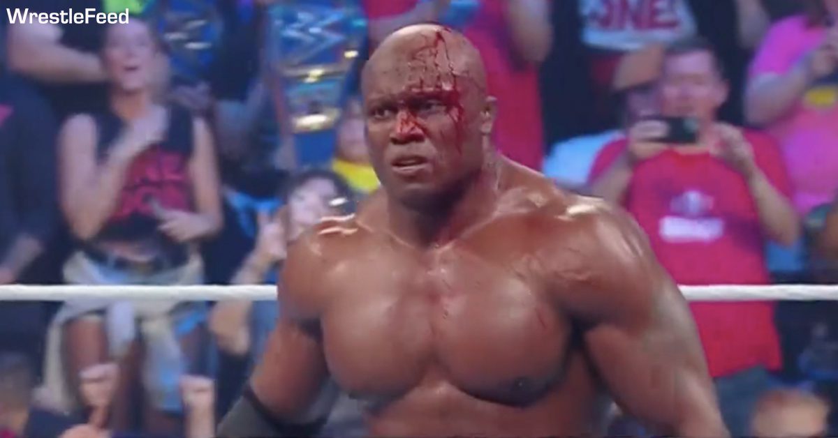 Bobby Lashley Bleeding Busted Open Blood WWE SmackDown May 12 2023 WrestleFeed App