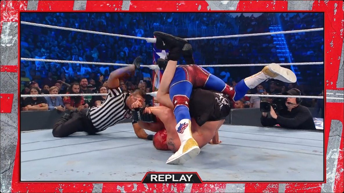 Cody Rhodes pins Brock Lesnar during the Kimura Lock WWE Backlash 2023