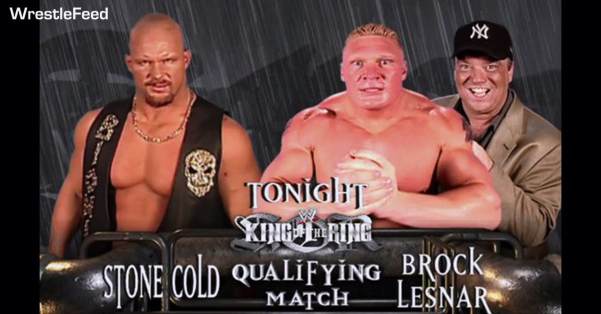 Stone Cold Steve Austin Brock Lesnar WWE King Of The Ring 2002 Qualifying Match RAW