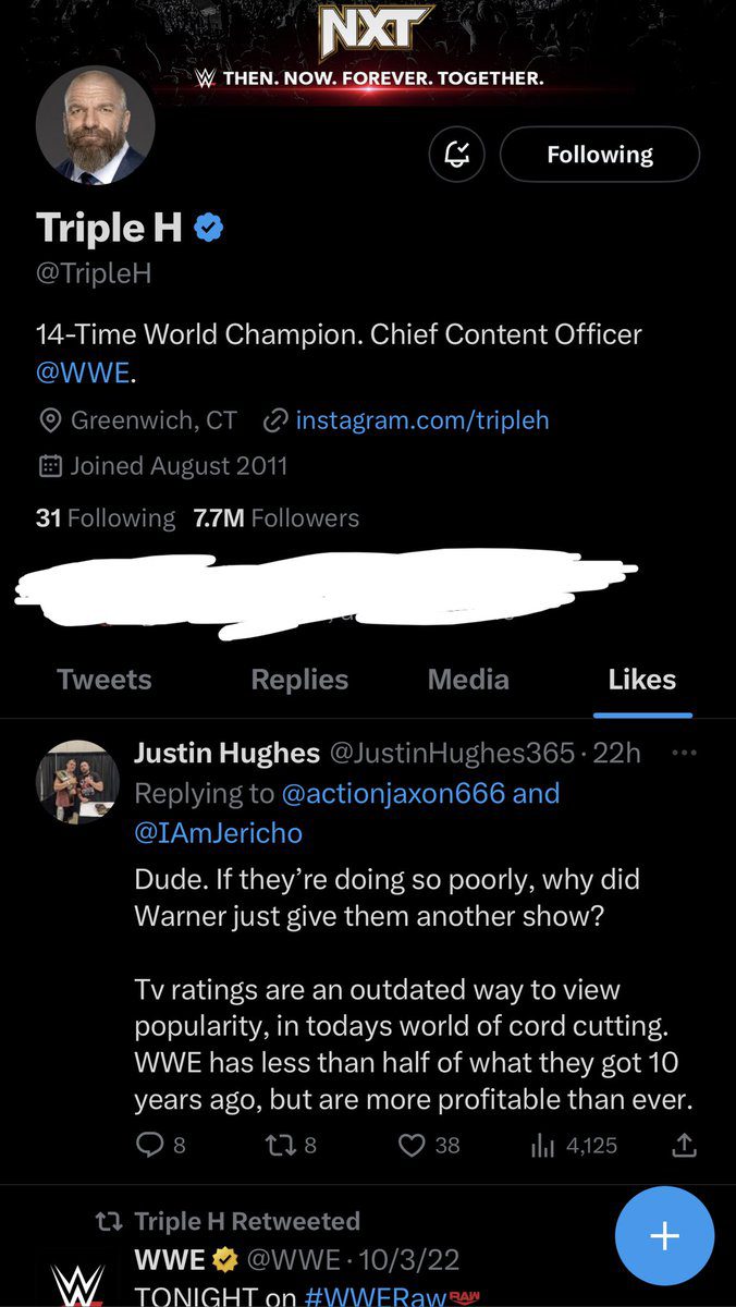 Triple H Likes A Tweet About AEW Doing Good
