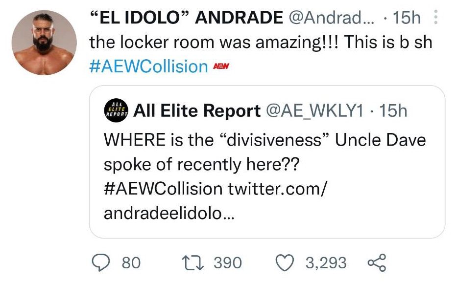 Andrade El Idolo Calls Negative CM Punk - AEW Report Bullshit