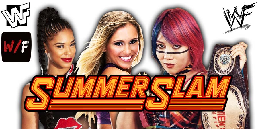 Asuka Vs Charlotte Flair Vs Bianca Belair 1 SummerSlam 2023 WWE PPV WrestleFeed App