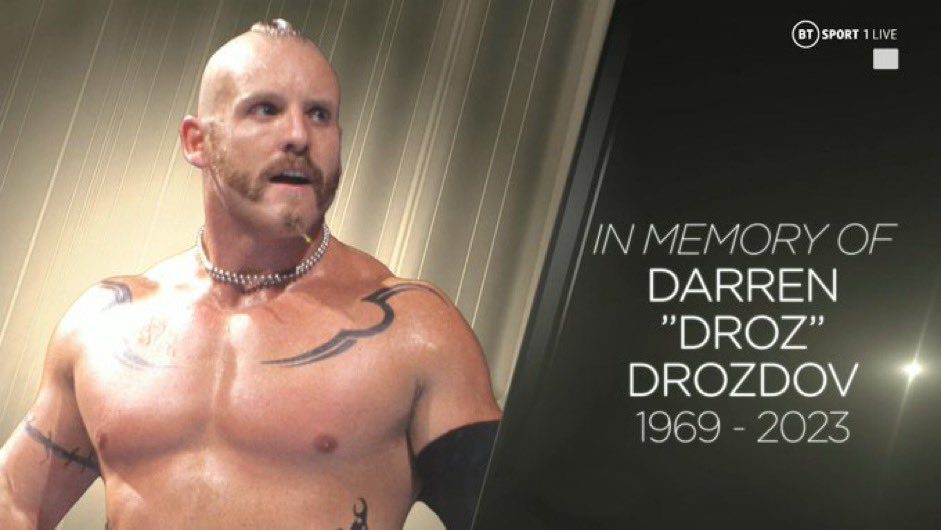Darren Droz Drozdov RIP Graphic WWE Official