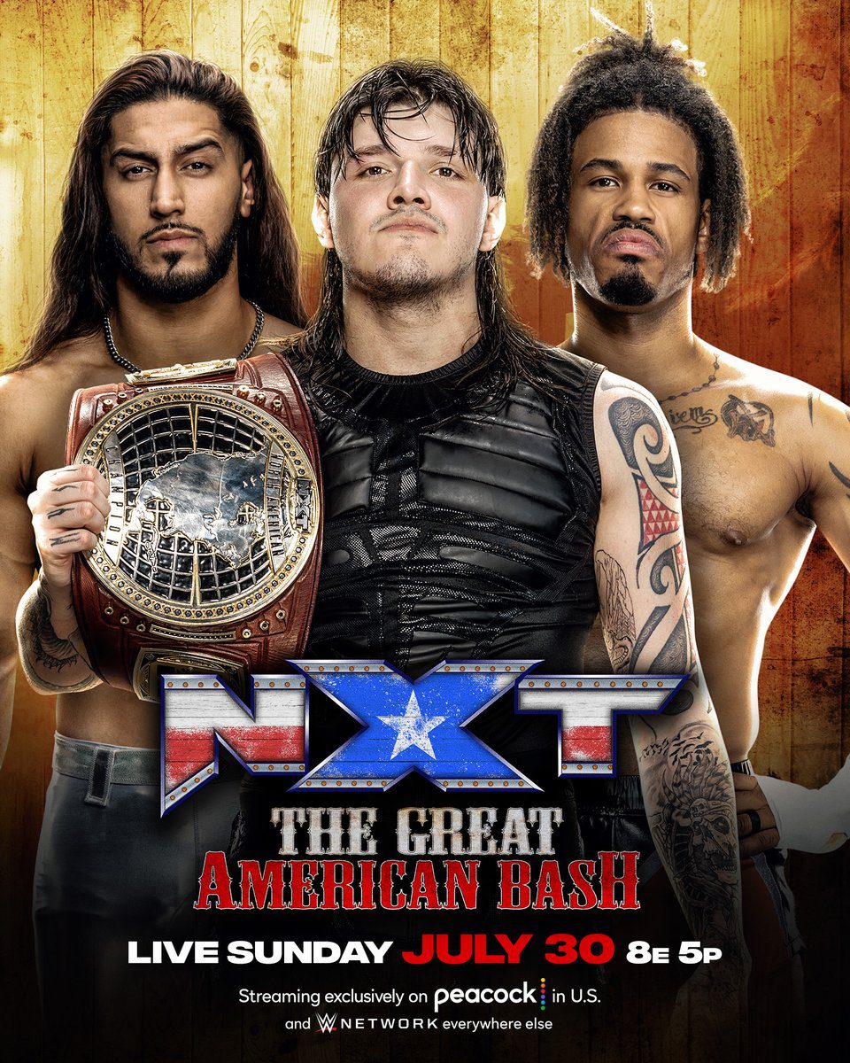 Dominik Mysterio vs Mustafa Ali vs Wes Lee WWE NXT The Great American Bash 2023 North American Championship Match