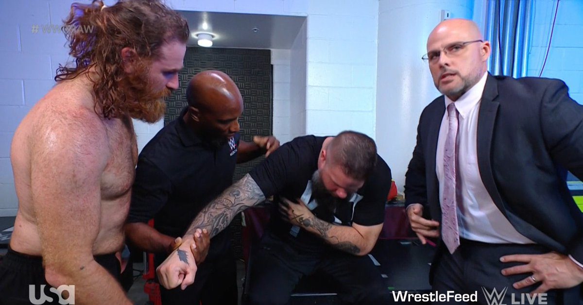Kevin Owens Hurt Injured Sami Zayn Adam Pearce WWE RAW July 24 2023 WrestleFeed App