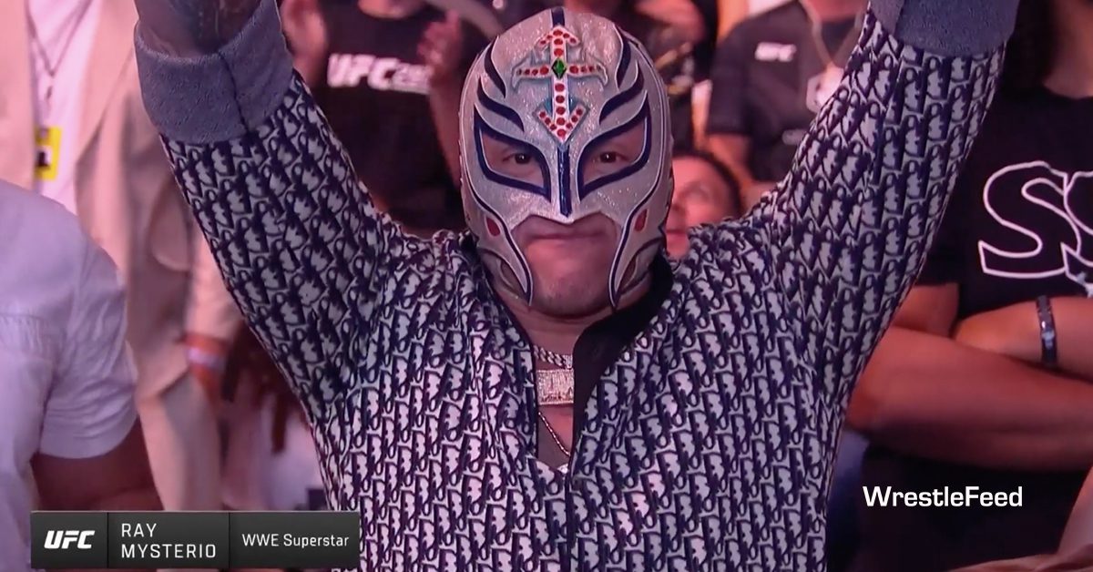 Rey Mysterio Name Misspelled As Ray Mysterio At UFC 290 WrestleFeed App
