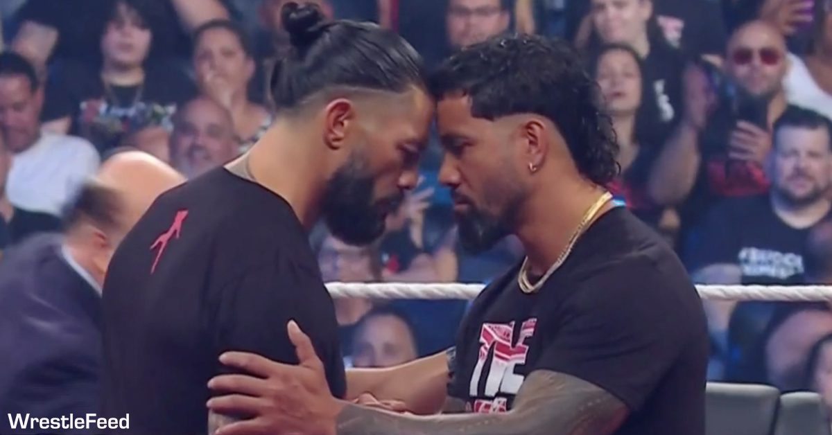 Roman Reigns Jey Uso Touch Heads Tribal Combat Match Set For SummerSlam 2023 WWE SmackDown July 21 2023 WrestleFeed App