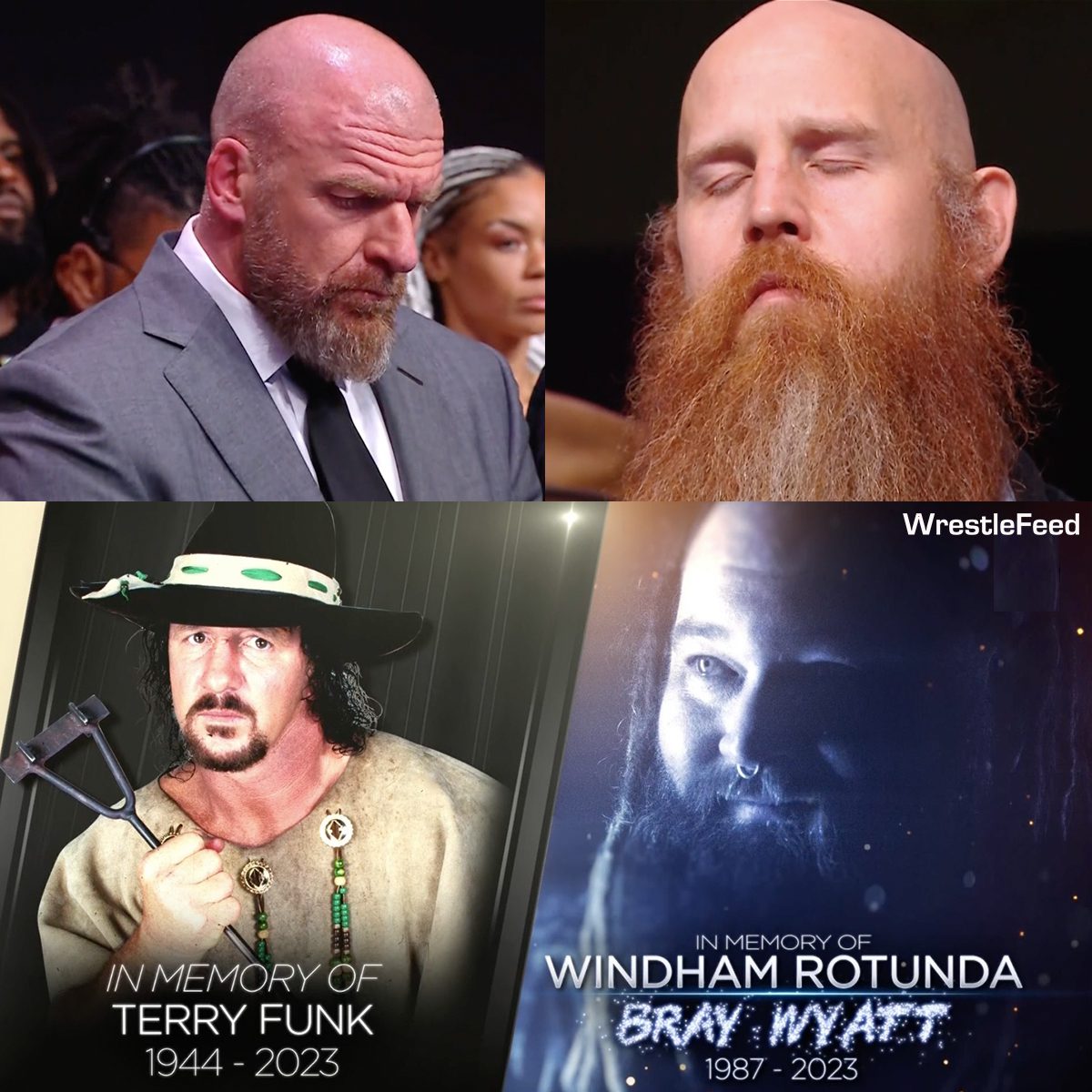 Triple H Erick Rowan Terry Funk Bray Wyatt 10 Bell Salute WWE SmackDown August 25 2023 WrestleFeed App