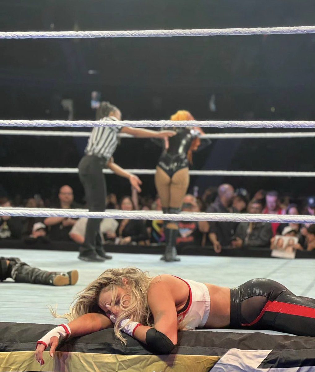 Trish Stratus Becky Lynch Ass Butt Booty WWE Supershow Live Event Canada August 19 2023 WrestleFeed App